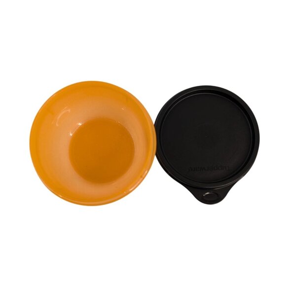 Tupperware Ideal Lit'l Bowls Orange & White w/Seals Lids Snack Cups - Picture 2 of 10